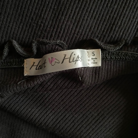 Size Small Black Long Sleeve Mini Bodycon Dress - Picture 2 of 3